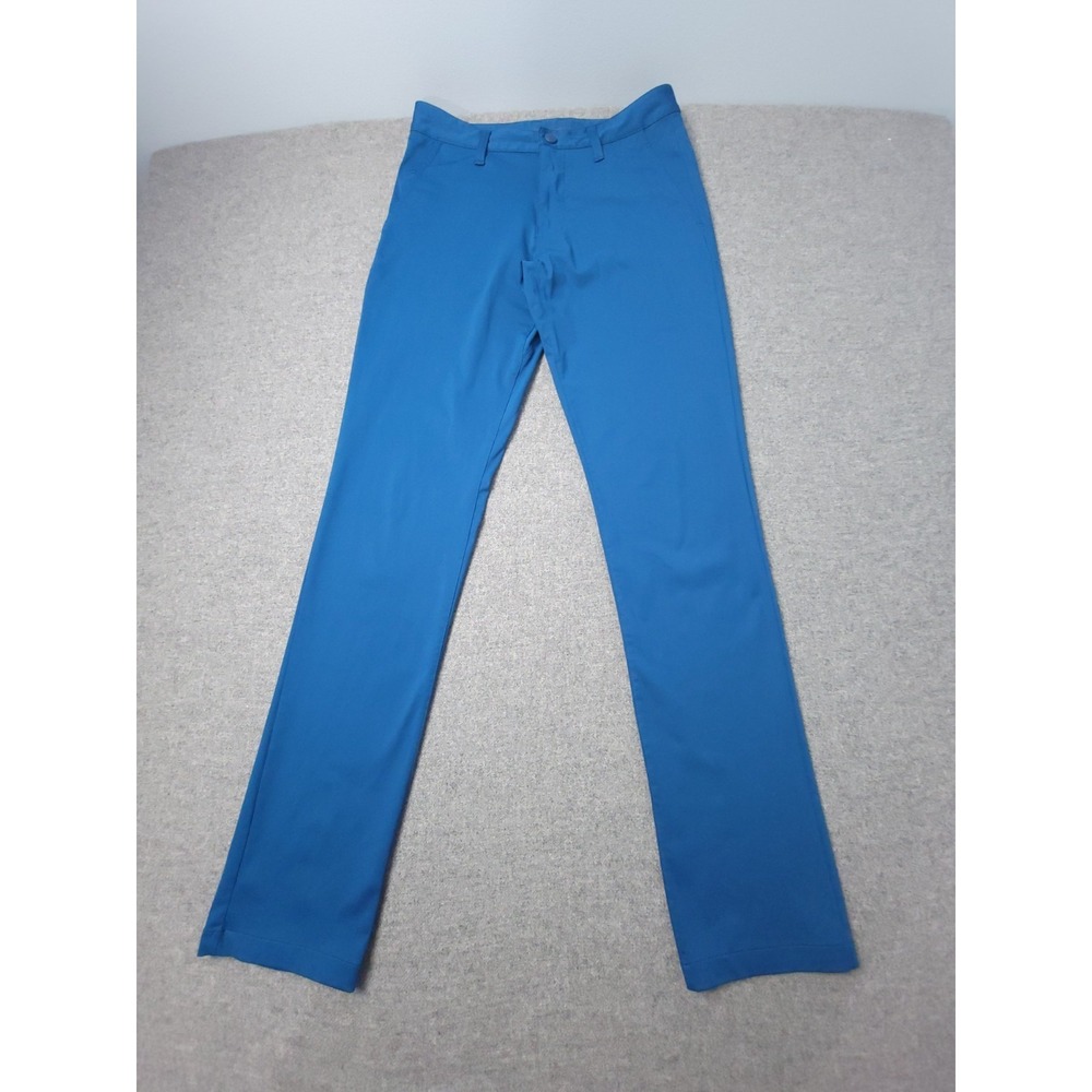 Rhone Commuter Pants Mens Blue Tech Golf Performance Slash Pocket Straight Leg